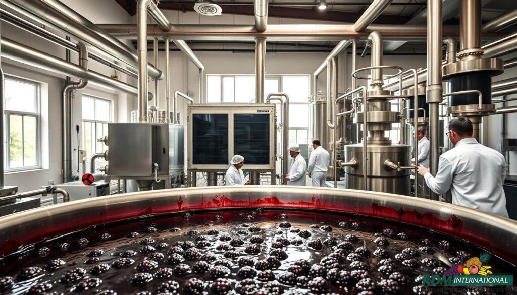 black raspberry juice concentrate production process