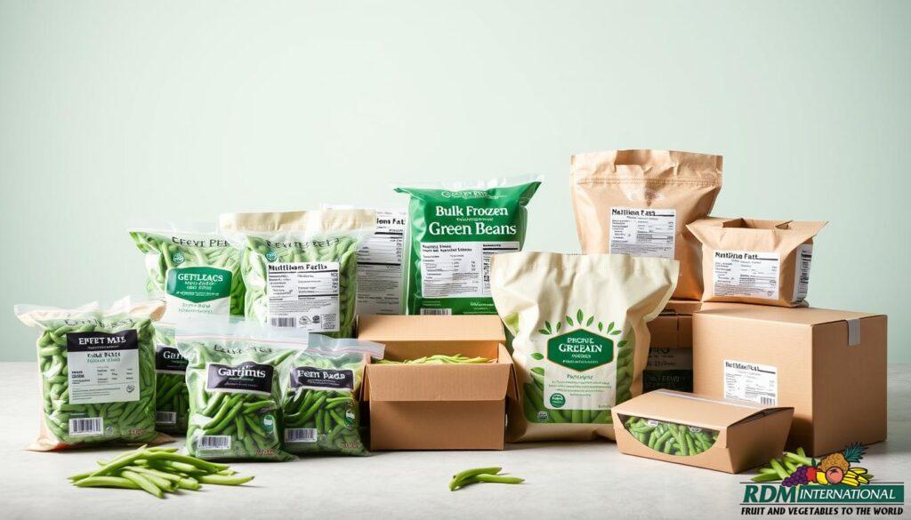 bulk frozen green beans packaging options
