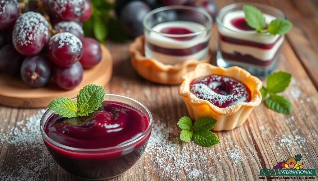 grape puree desserts