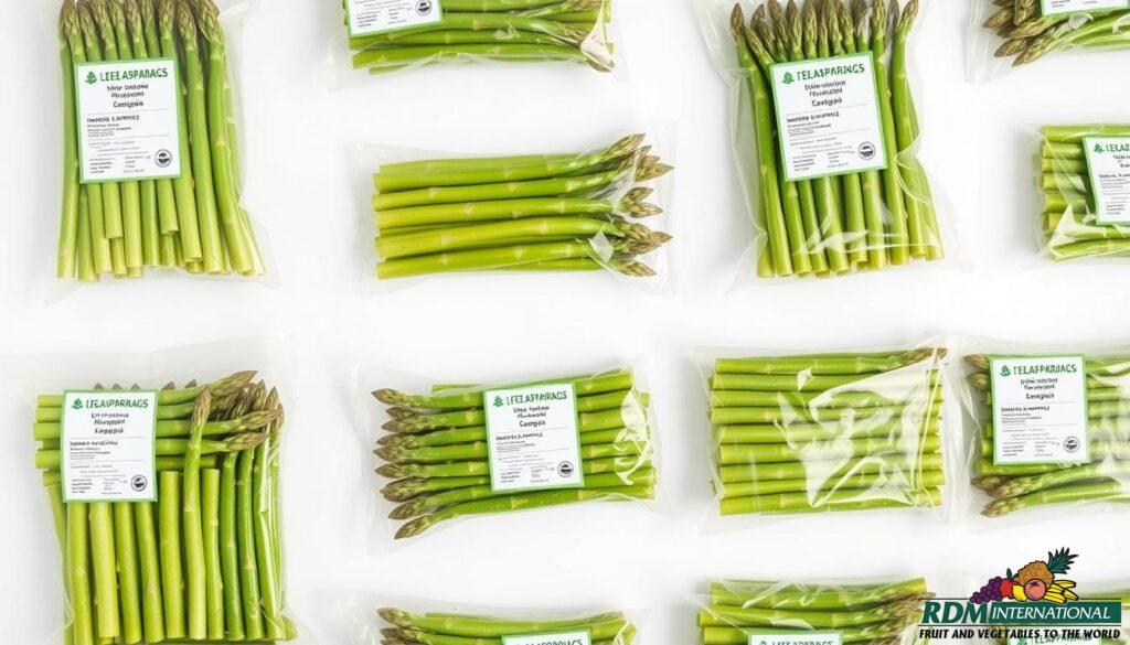 wholesale frozen green asparagus packaging