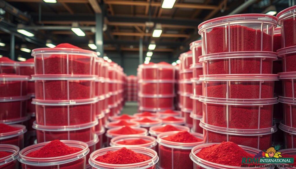 bulk strawberry powder storage