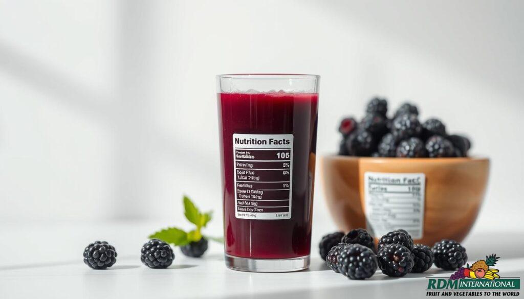 blackberry juice nutrition facts