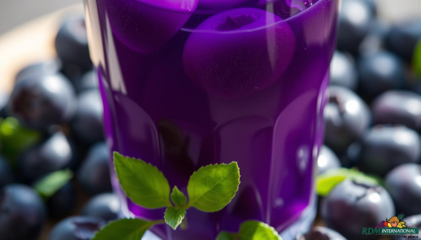 fresh blueberry juice