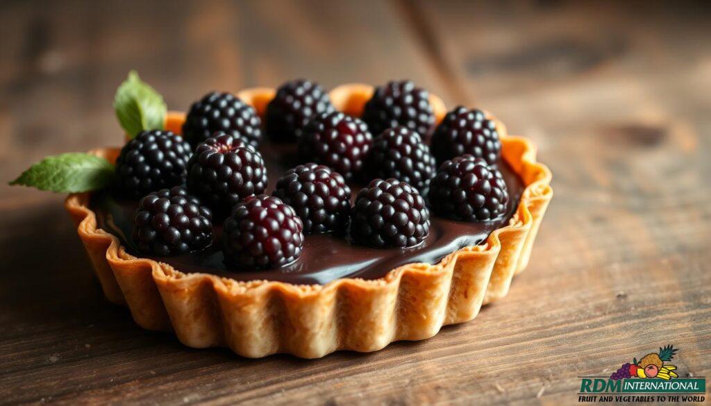 Black Raspberry Chocolate Ganache Tart