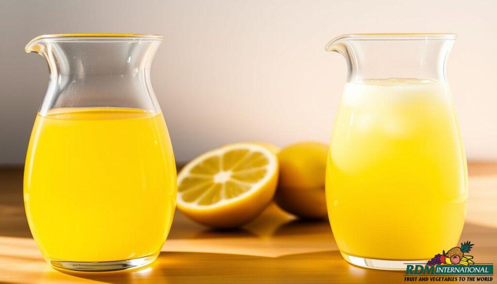 concentrated lemon juice vs fresh lemon juice