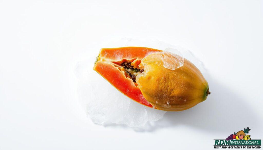 freezing papaya fruit