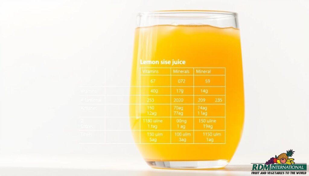 lemon juice nutritional profile